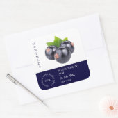 Blackcurrant Small Business Label Quadratischer Aufkleber (Umschlag)