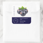 Blackcurrant Small Business Label Quadratischer Aufkleber (Tasche)