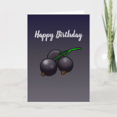Blackcurrants Birthday Karte (Vorderseite)