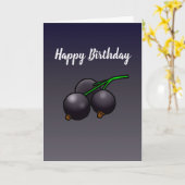 Blackcurrants Birthday Karte (Gelbe Blume)