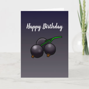 Blackcurrants Birthday Karte
