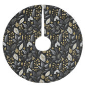 Blacke Gold Christmas Pattern#18 ID1009 Polyester Weihnachtsbaumdecke (Vorderseite)