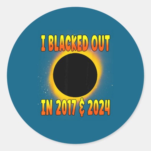 Blacked Out 2017 Total Solar Runder Aufkleber (Vorderseite)