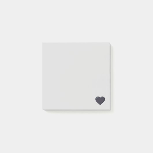 BlackEmoji Heart Post-it Klebezettel (Vorderseite)