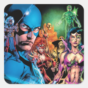 Blackest Night Comic Panel 2 - Farbe Quadratischer Aufkleber