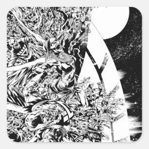 Blackest Night Group und Mond 2 Quadratischer Aufkleber