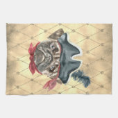 Blackface der Mops Pirate Kitchen Handtuch (Horizontal)