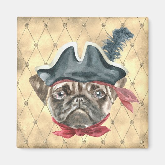 Blackface der Mops Pirate Magnet (Vorne)