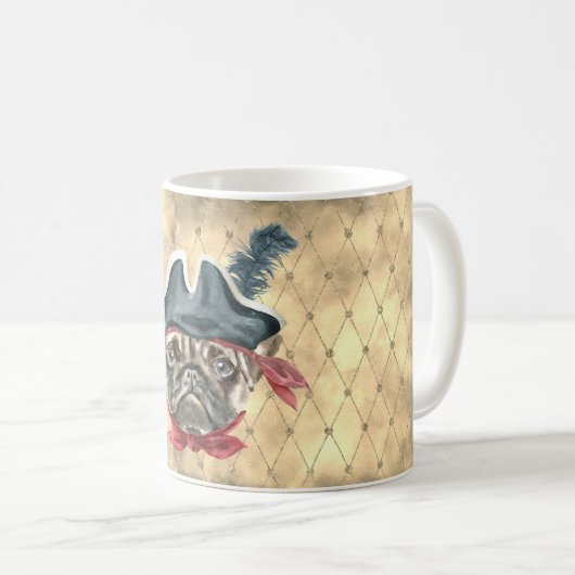 Blackface der Mops Pirate Tasse (VorderseiteRechts)