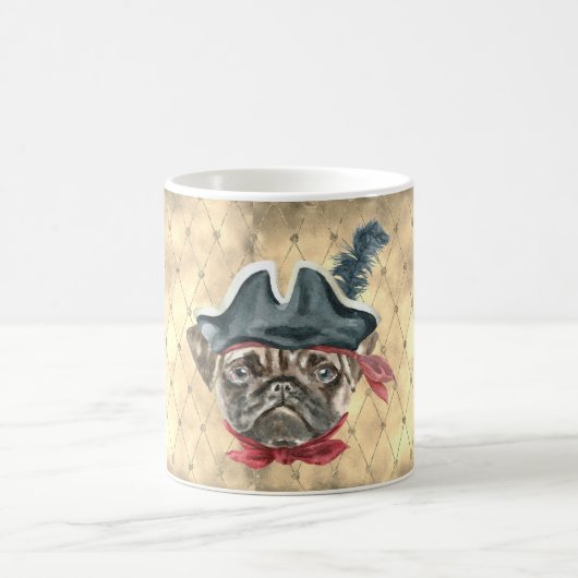 Blackface der Mops Pirate Tasse (Mittel)