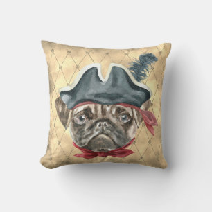 Blackface the Mops Pirate Throw Kissen