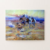 Blackfeet Buffalo Range Charles M Russell 1905 Puzzle (Horizontal)