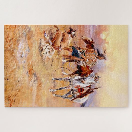 "Blackfeet Burning Crow Buffalo Range" Puzzle (Horizontal)