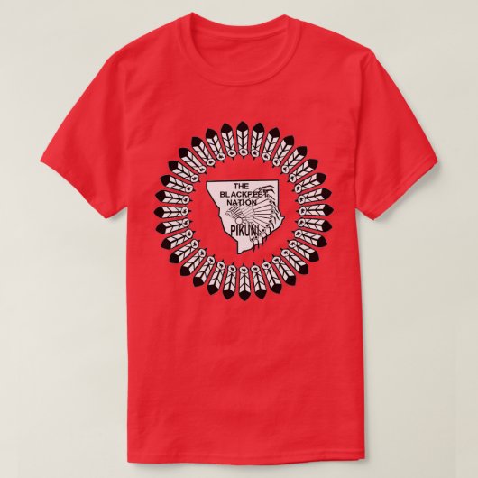 Blackfeet Nation Flag Blackfeet T-Shirt (Design vorne)
