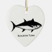 Blackfin Thunfisch (Illustration) Keramik Ornament (Rechts)