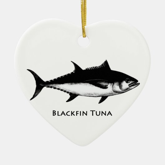Blackfin Thunfisch (Illustration) Keramik Ornament (Vorne)