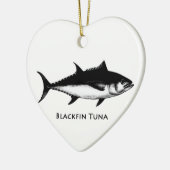 Blackfin Thunfisch (Illustration) Keramik Ornament (Links)
