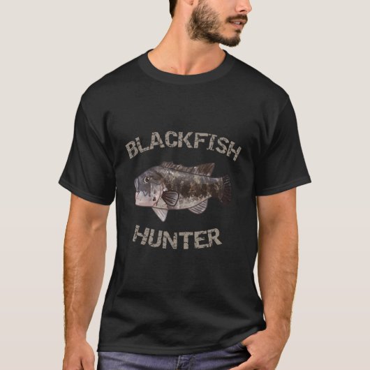Blackfish Hunter Blackfish Tautog T-Shirt (Vorderseite)