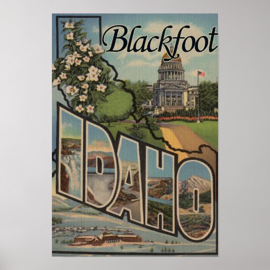 Blackfoot, Idaho - Große Buchstabszenen Poster (Vorne)