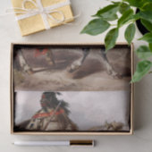 Blackfoot Inder auf dem arabischen Pferd, das Seidenpapier (Geschenk)