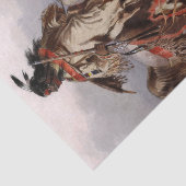 Blackfoot Inder auf dem arabischen Pferd, das Seidenpapier (Ausschnitt)