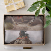 Blackfoot Inder auf dem arabischen Pferd, das Seidenpapier (Geschenk)