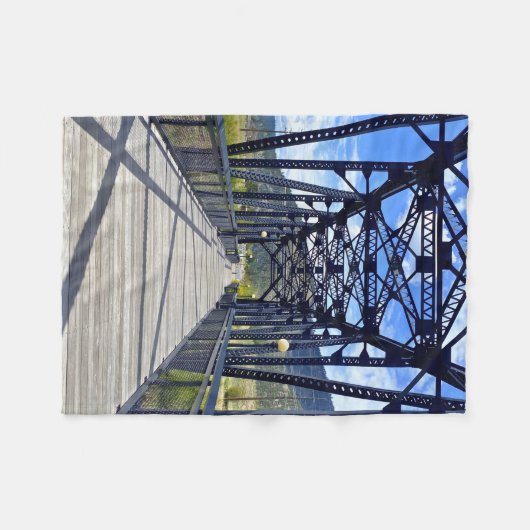 Blackfoot River Crossing Fleecedecke (Vorderseite (Horizontal))