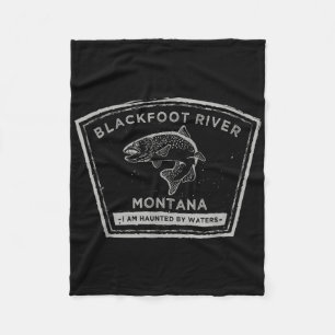 Blackfoot River Montana - Fliegenfischer-Shirt  Fleecedecke