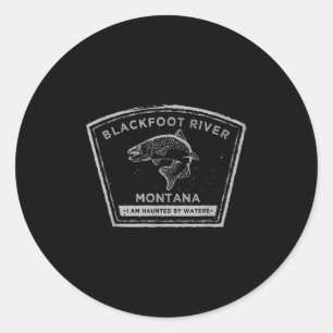 Blackfoot River Montana - Fliegenfischer-Shirt  Runder Aufkleber