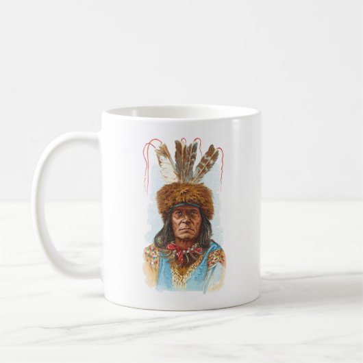 Blackfoot-Sioux-Leiter: Großes Rasiermesser Kaffeetasse (Links)