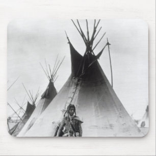 Blackfoot tapferes, nahe Calgary, Alberta, 1889 Mousepad