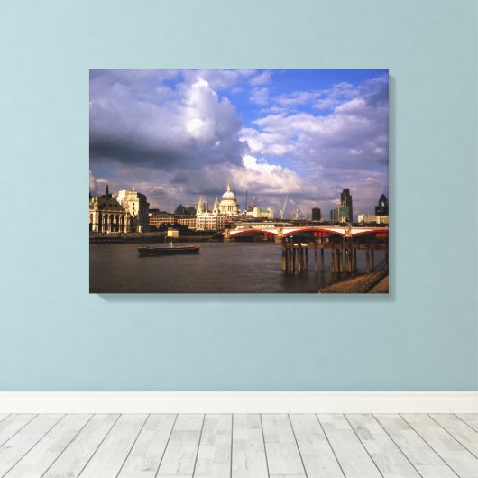 Blackfriars Bridge und St. Paul's Cathedral Leinwanddruck (Insitu (Holzboden))
