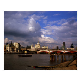 Blackfriars Bridge und St. Paul's Cathedral Poster