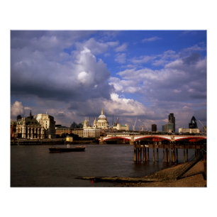 Blackfriars Bridge und St. Paul's Cathedral Poster