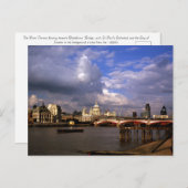 Blackfriars Bridge und St. Paul's Cathedral Postkarte (Vorne/Hinten)