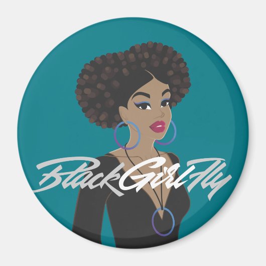 BlackGirlFly-Kühlschrankmagnet Magnet (Vorne)