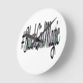 #BlackGirlMagic Runde Wanduhr (Winkel)