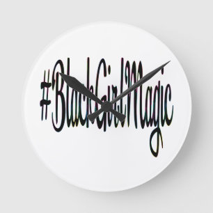 #BlackGirlMagic Runde Wanduhr