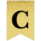 BlackGold Sparkle Glückwunschs Grad Party Wimpelkette (Zweite Fahne)