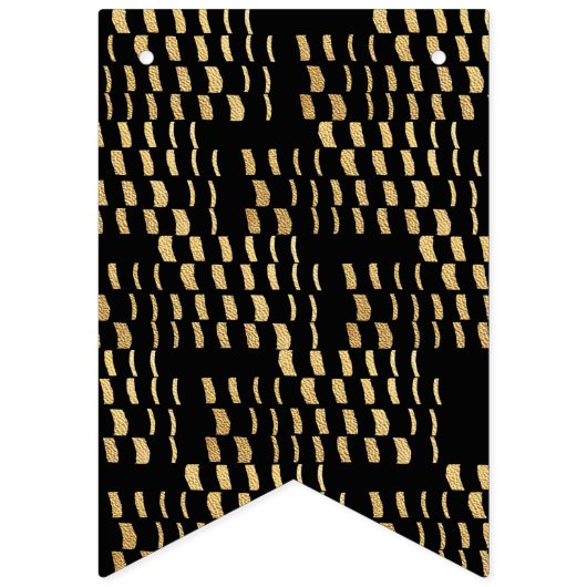 BlackGold Sparkle Glückwunschs Grad Party Wimpelkette (Erste Fahne)