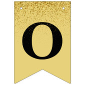 BlackGold Sparkle Glückwunschs Grad Party Wimpelkette (Dritte Fahne)