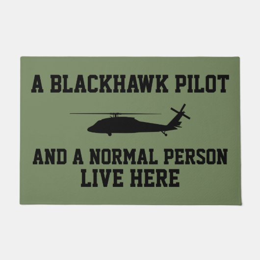 Blackhawk Pilot und normale Person Fußmatte (Vorderseite)