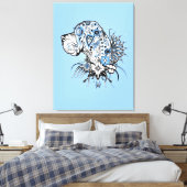 BlackHeart Great Dane Leinwanddruck (Insitu (Schlafzimmer))