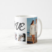 Blackheart Liebe personalisierte Valentinstag-Gesc Kaffeetasse (VorderseiteRechts)