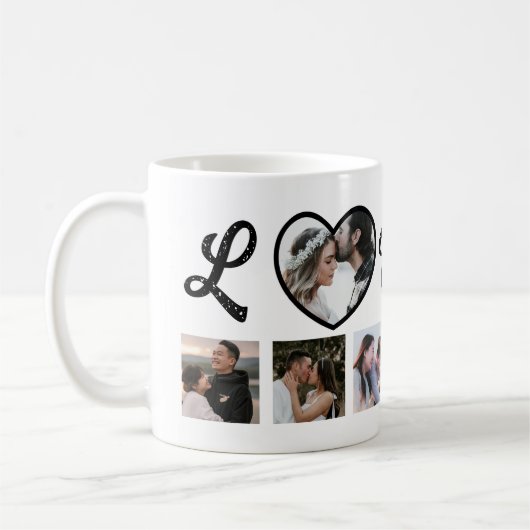 Blackheart Liebe personalisierte Valentinstag-Gesc Kaffeetasse (Links)