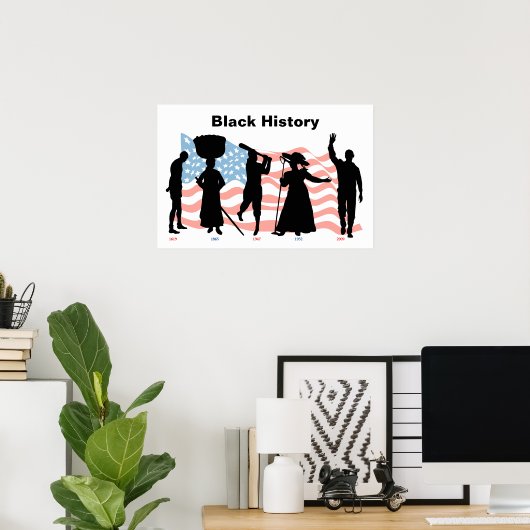 BlackHistoryTimelineFlag Poster (Heimbüro)