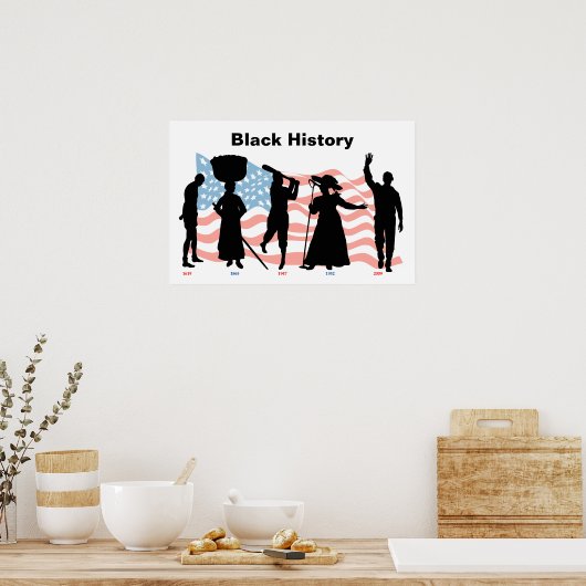 BlackHistoryTimelineFlag Poster (Küche)