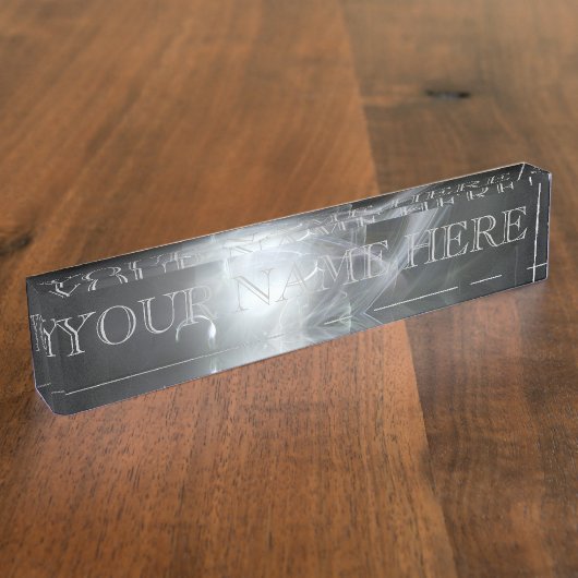 Blackhole Sun Fraktal-Namensschild Namensplakette (Seite)