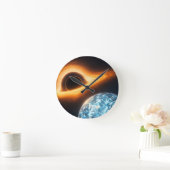 Blackhole-Uhr Runde Wanduhr (Zuhause)
