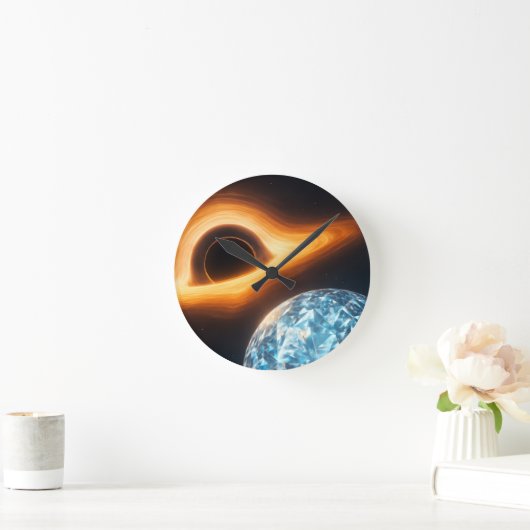 Blackhole-Uhr Runde Wanduhr (Zuhause)
